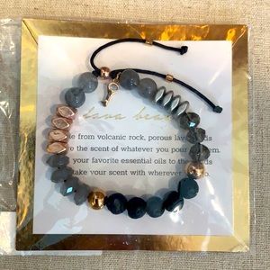 KEEP Lava Bead Bracelet Mixed Metals